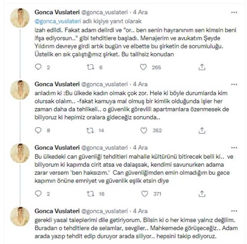 Gonca Vuslateri'den taciz ifşası! Sosyal medyadan duyurdu! "Bu ülkede kadın olmak çok zor" 7