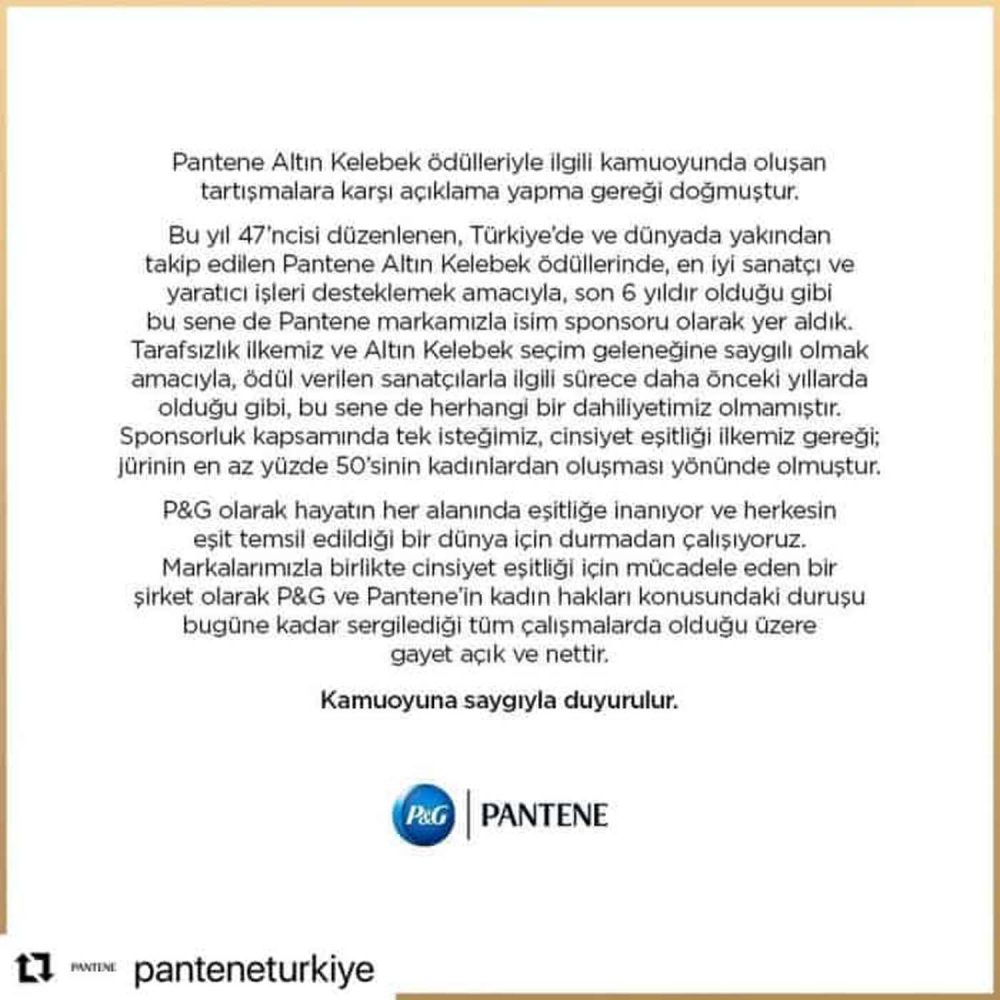 İbrahim Tatlıses'e 'yaşam boyu onur ödülü" veren Pantene, vatandaşı çileden çıkarak açıklama yaptı! "kadın hakları konusundaki duruşu net" 6