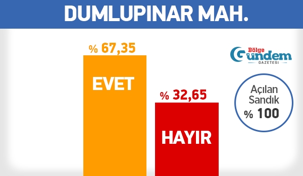 Pendik 16 Nisan Referandum Mahalle sonuçları 10