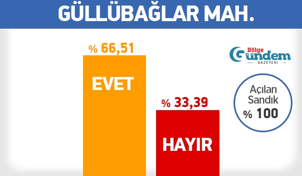 Pendik 16 Nisan Referandum Mahalle sonuçları 18