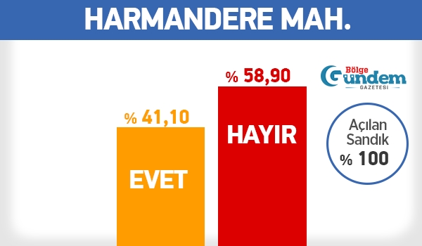 Pendik 16 Nisan Referandum Mahalle sonuçları 20