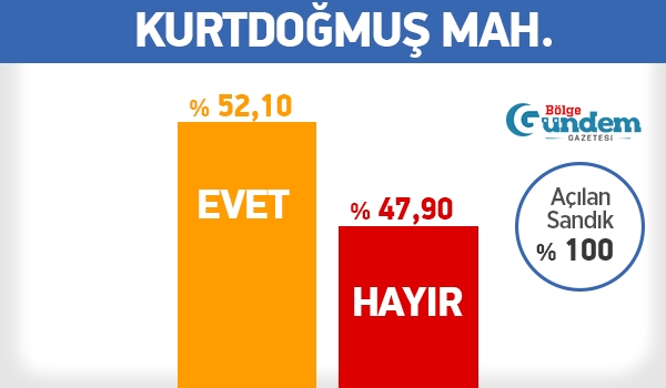 Pendik 16 Nisan Referandum Mahalle sonuçları 24