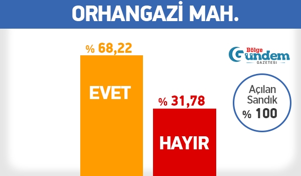 Pendik 16 Nisan Referandum Mahalle sonuçları 26