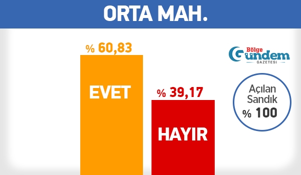 Pendik 16 Nisan Referandum Mahalle sonuçları 27