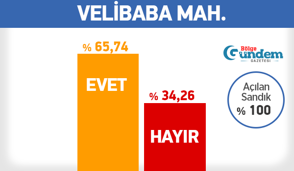 Pendik 16 Nisan Referandum Mahalle sonuçları 35