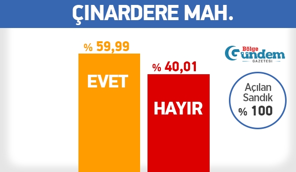 Pendik 16 Nisan Referandum Mahalle sonuçları 8