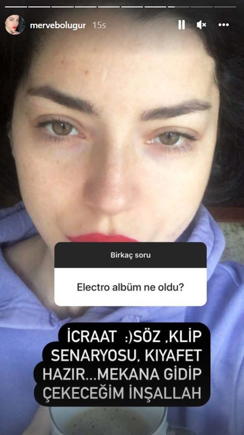 Her telden çalan Merve Boluğur, bu defa gitarın tellerini çalacak! Güzel oyuncu, elektro albüm çalışmalarını tamamladı! 6