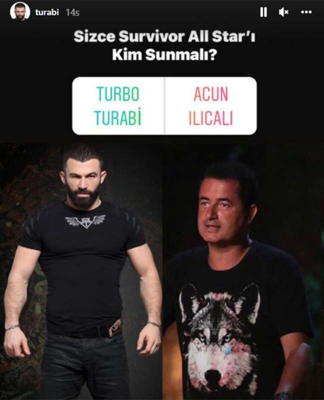 Turabi'nin gözü Acun'un koltuğunda mı? Yaptığı anket dikkat çekti! Survivor All Star'da yer almayın ne yapacağını şaşırdı! 2