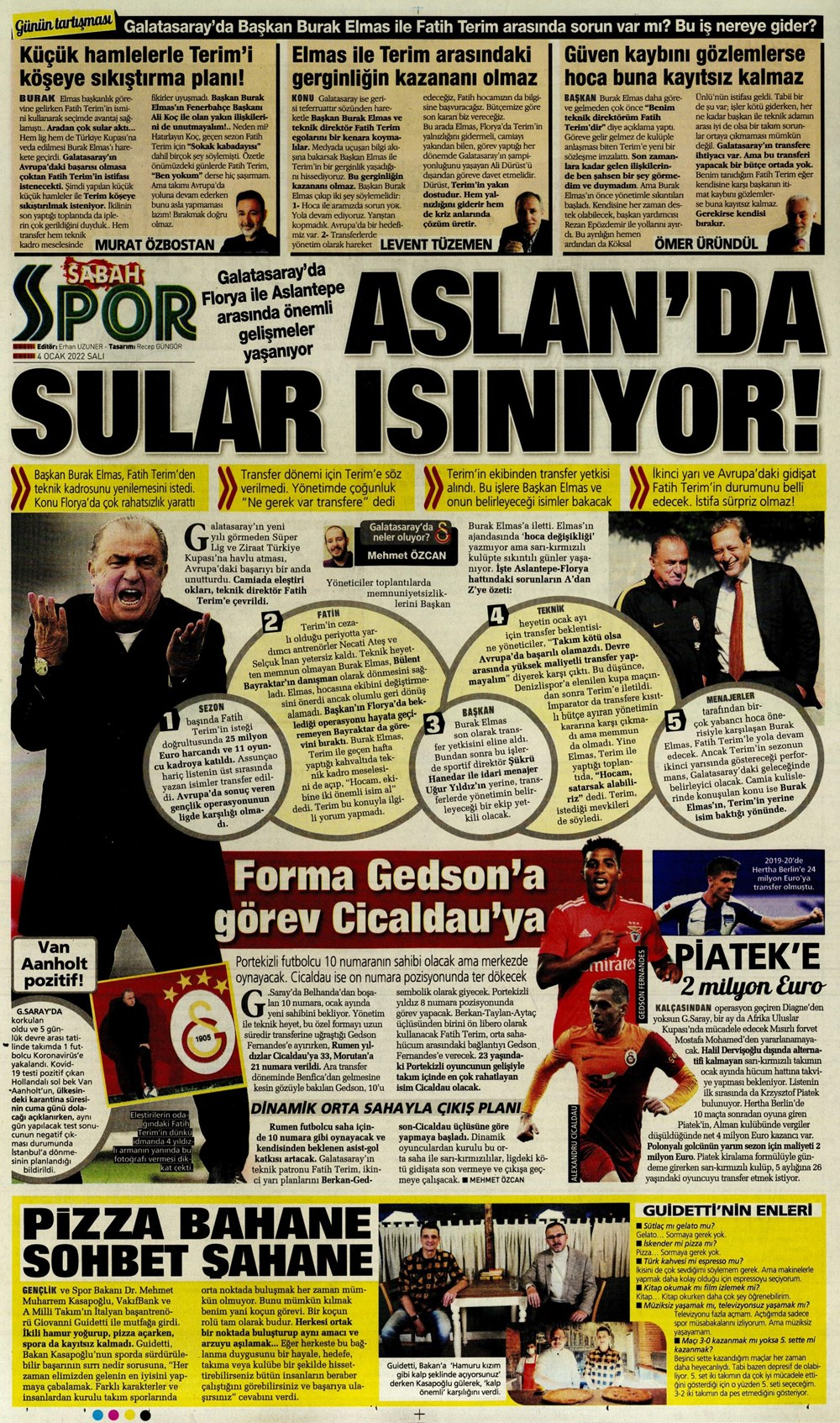 4 Ocak 2022 Salı günün spor manşetleri | Edin Visca'da mutlu son! 22