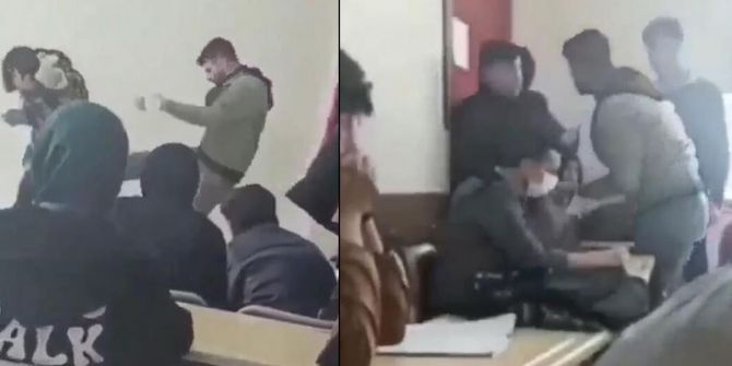 Önce tokat sonra tekme! İzleyenlerin kanını donduran görüntü: Gaziantep'te lise öğrencisine öğretmen dayağı