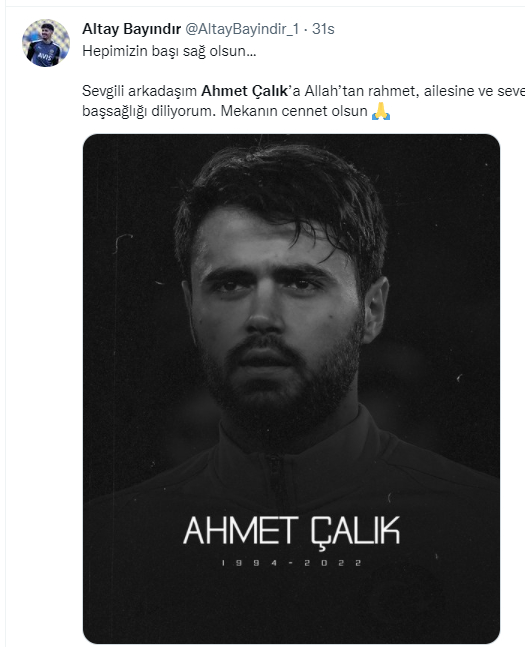 Ahmet Çalık'ın ölümüyle ilgili futbol camiasından duygusal paylaşımlar! 2