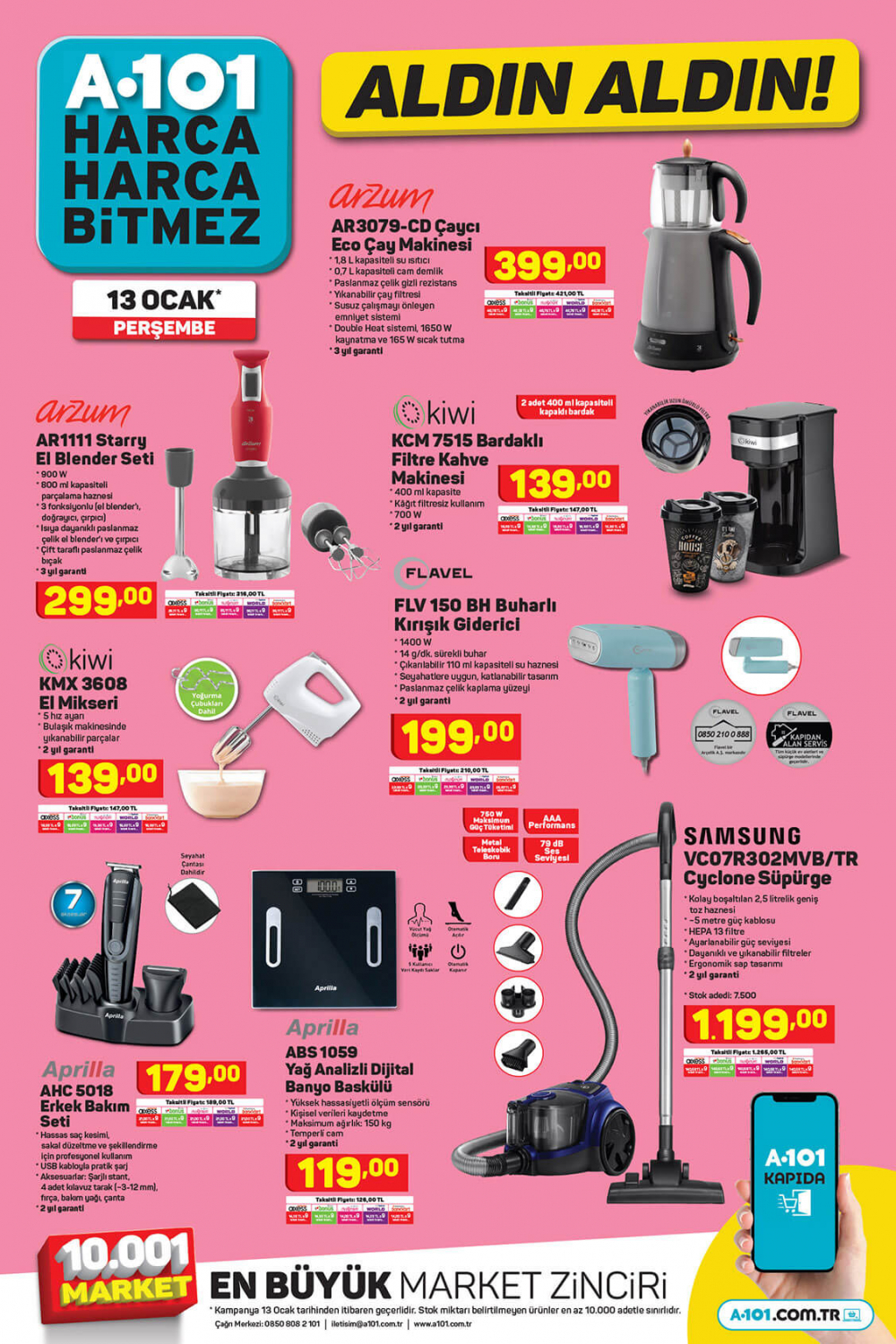 A101 aktüel ürünler kataloğu 13 Ocak 2022 | A101 bu hafta gelenler: Züccaciye, hırdavat, çeyiz ve tekstil... 2