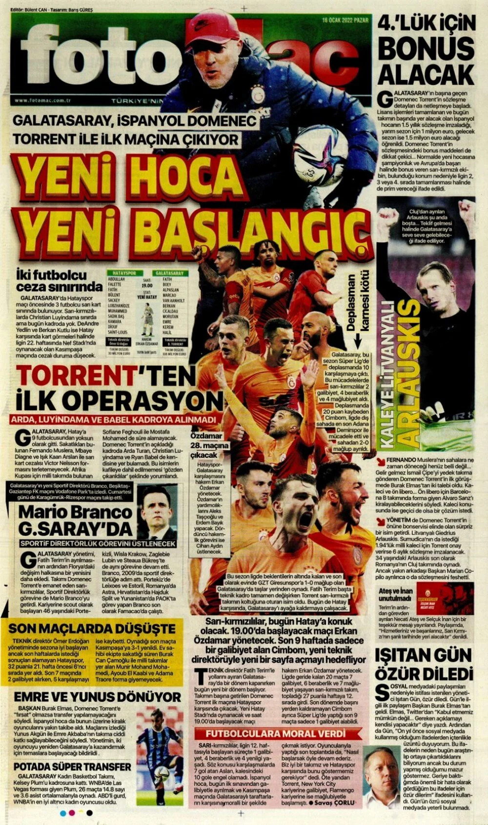 16 Ocak 2022 Pazar günün spor manşetleri | Trabzonspor ve Fenerbahçe, deplasmanda takıldı! 6