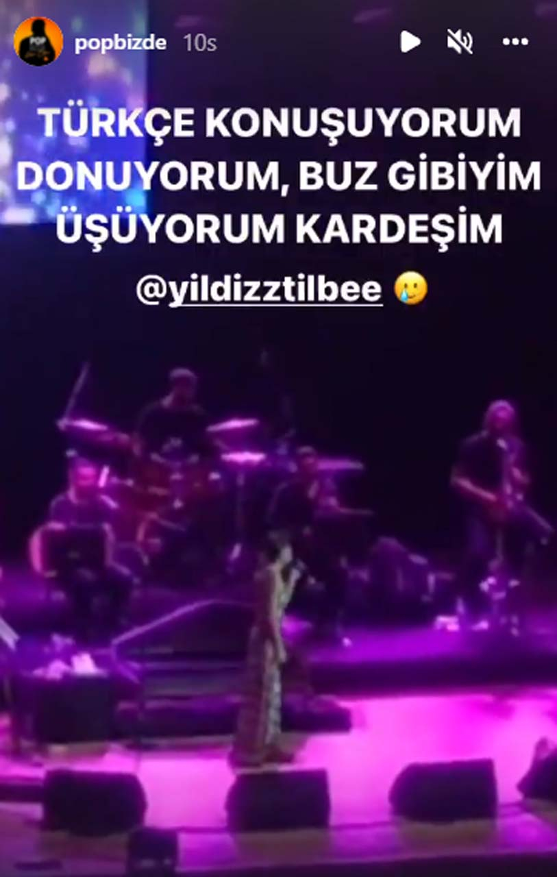 Ankara'nın ayazı Yıldız Tilbe'yi kesti! Konserinde "Türkçe konuşuyorum" diyerek fırça attı! Hayranları destekledi! 3