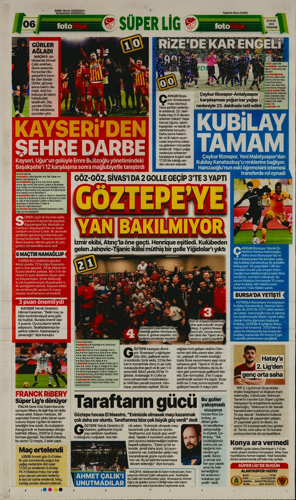 20 Ocak 2022 Perşembe günün spor manşetleri | Trabzonspor Okan Koçuk'u geçemedi, Fenerbahçe geri döndü! 24