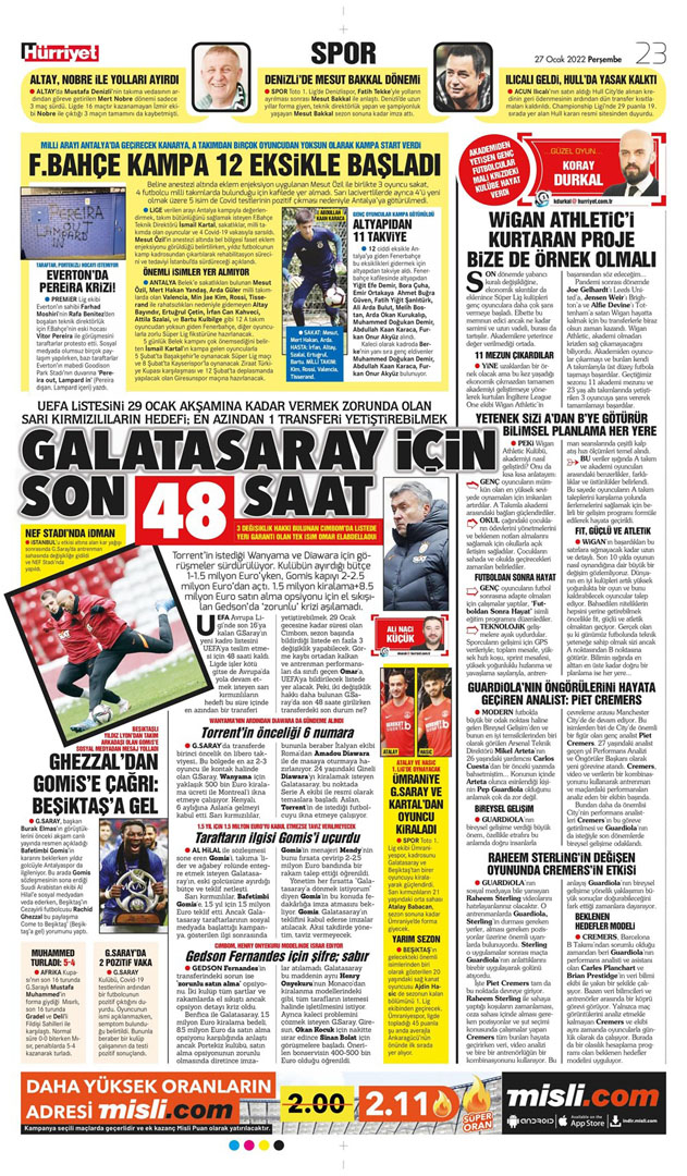 27 Ocak 2022 Perşembe günün spor manşetleri | Mısır, Fildişi Sahilleri'ni yend, Mostafa Mohamed ülkesinde kaldı! 5