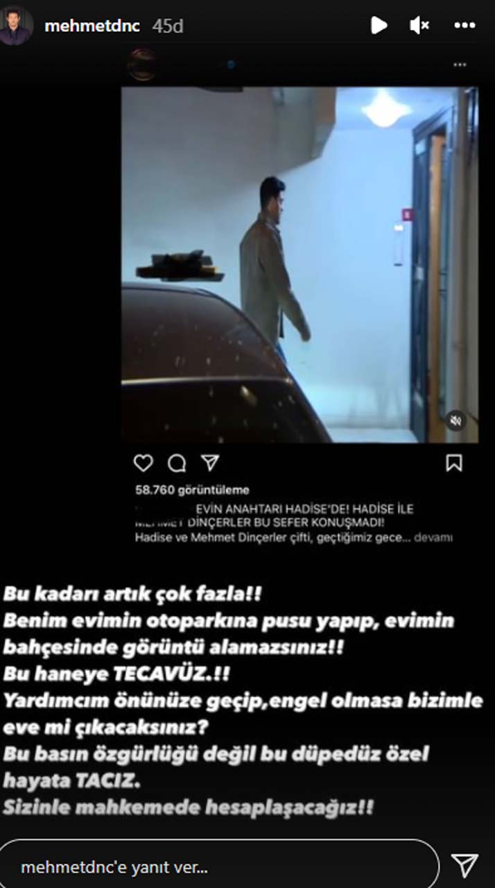 Hadise'nin aşkı Mehmet Dinçerler "Bu kadarı artık çok fazla" diyerek ateş püskürdü! "Kızdırmayın küçük enişteyi" 5