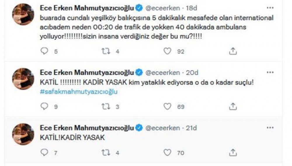 Şafak Mahmutyazıcıoğlu'nun olaylı bir şekilde boşandığı eşi Benan Kocadereli'den ilk paylaşım geldi! Cenazede Ece Erken'le birlikte... 7