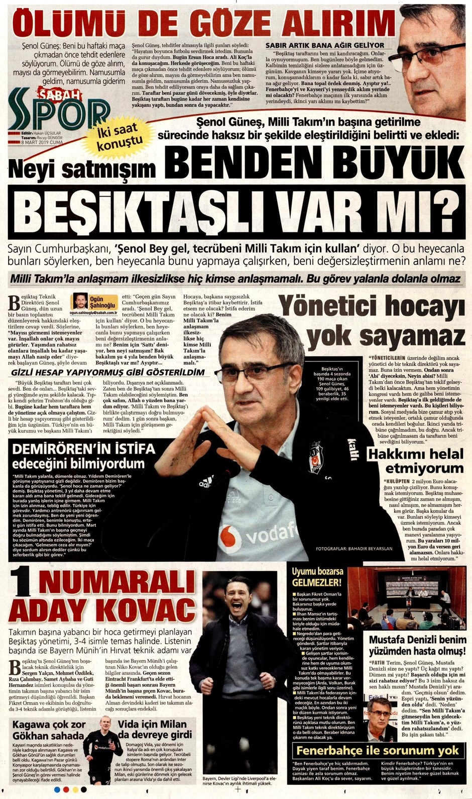 Günün Spor Manşetleri (08.03.2019) 7