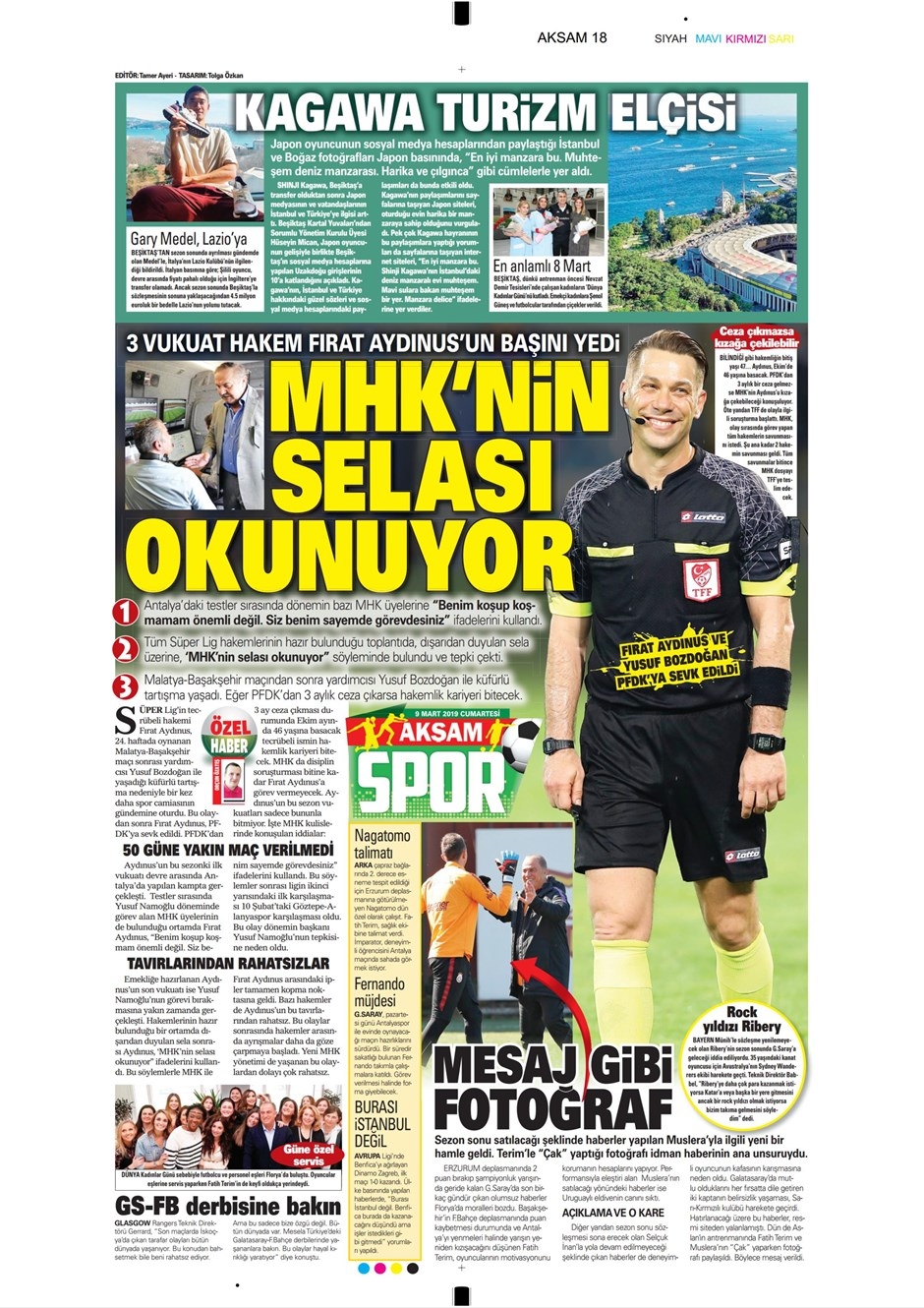 Günün Spor Manşetleri 9 Mart 2019 1