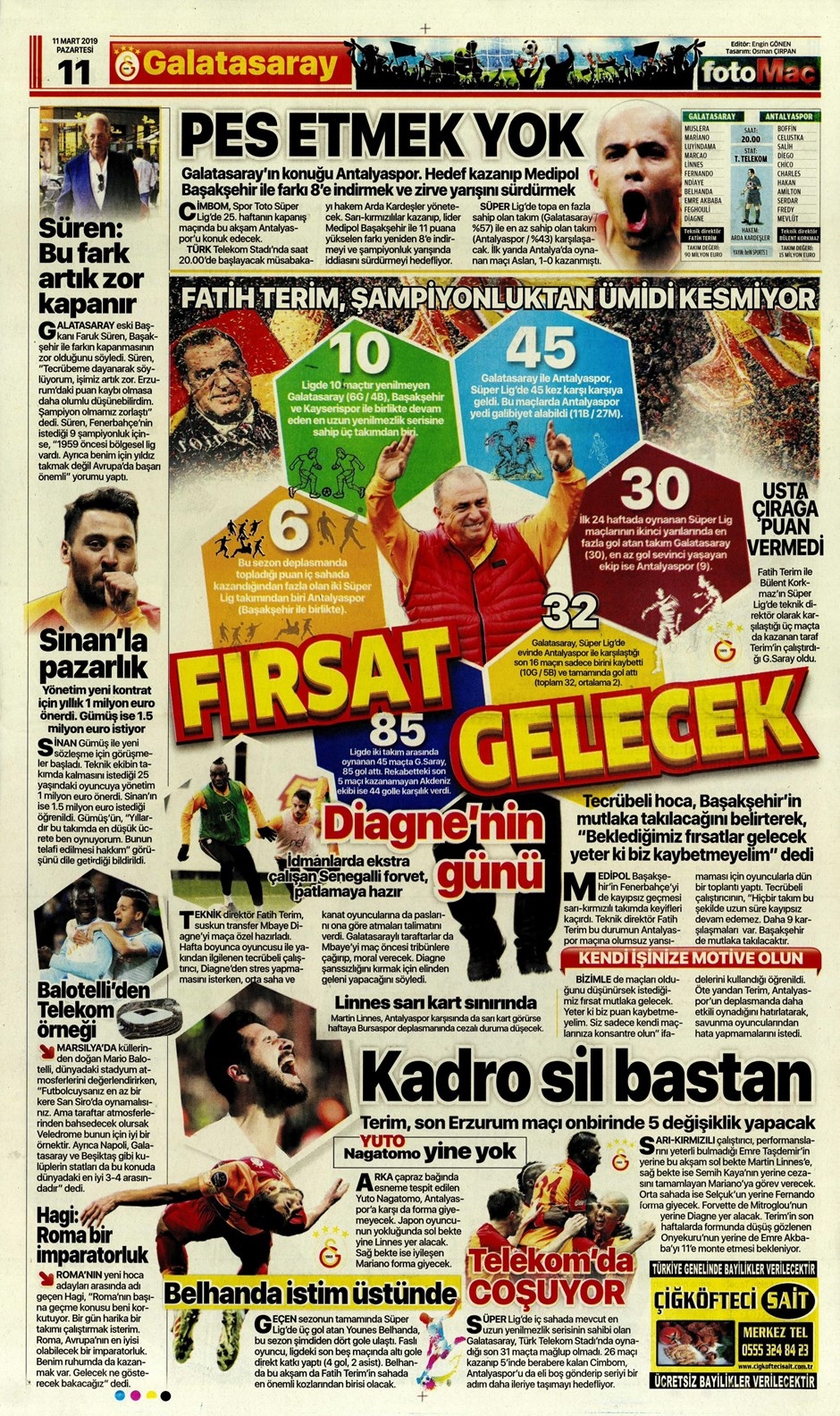 Günün Spor Manşetleri (11 MART 2019) 10