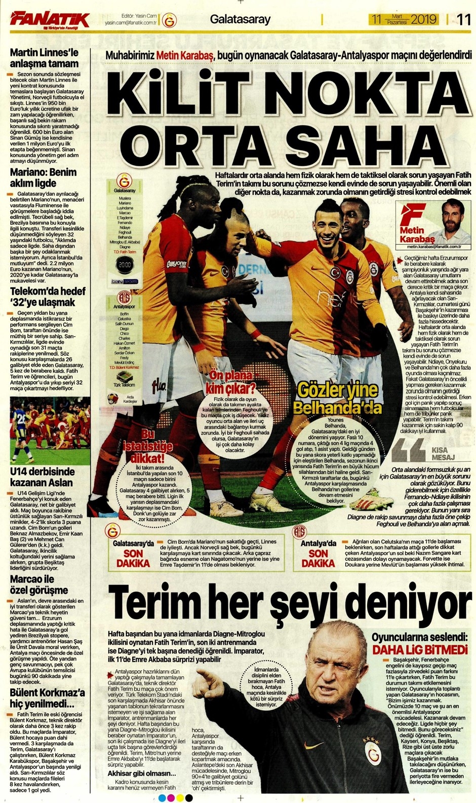 Günün Spor Manşetleri (11 MART 2019) 7