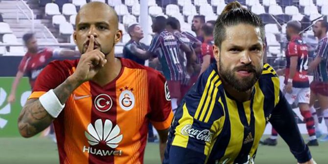 Felipe Melo ve Diego Ribas rahat durmadı! Sahada birbirine girerek maçın önüne geçtiler!