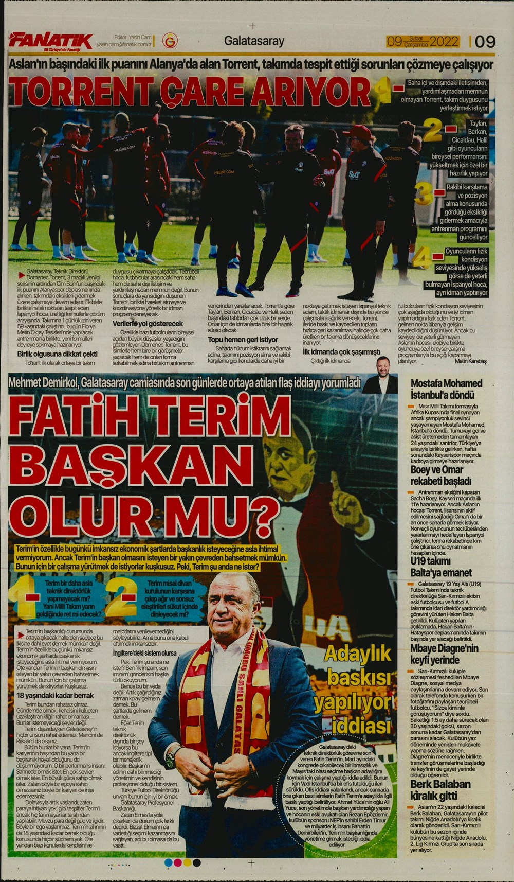 9 Şubat 2022 Çarşamba günün spor manşetleri | Fenerbahçe son dakikada yıkıldı! 20