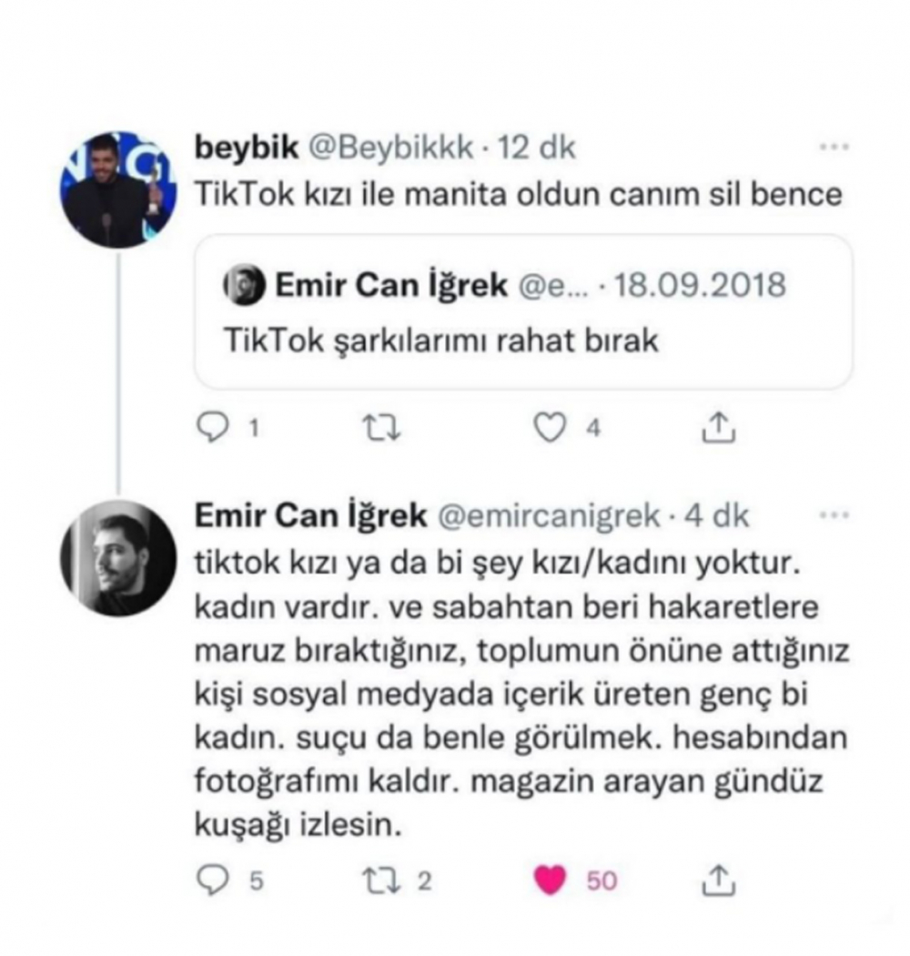 Emir Can İğrek'in 'kız - kadın' çıkışı dikkat çekti! Hayranına gösterdiği sert tepki eleştirildi! 3