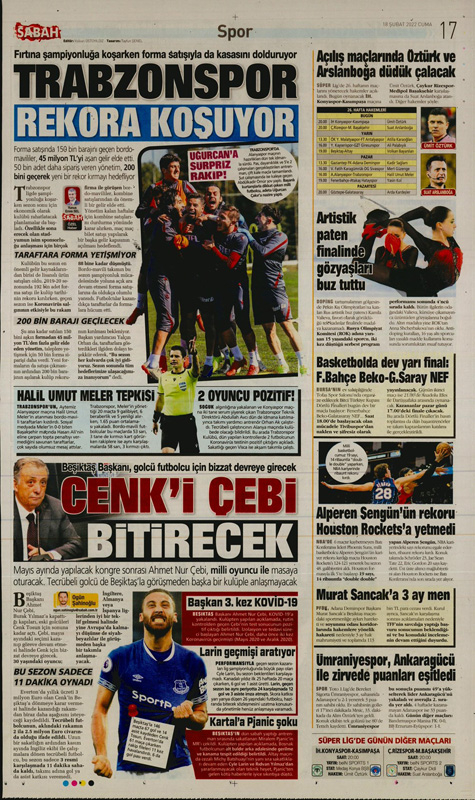 18 Şubat 2022 Cuma günün spor manşetleri | Fenerbahçe Avrupa'yı da zora soktu! 20