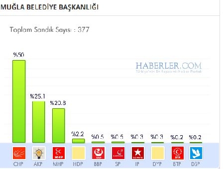 Muğla 2014 yerel seçim sonuçları ilçe ilçe 10