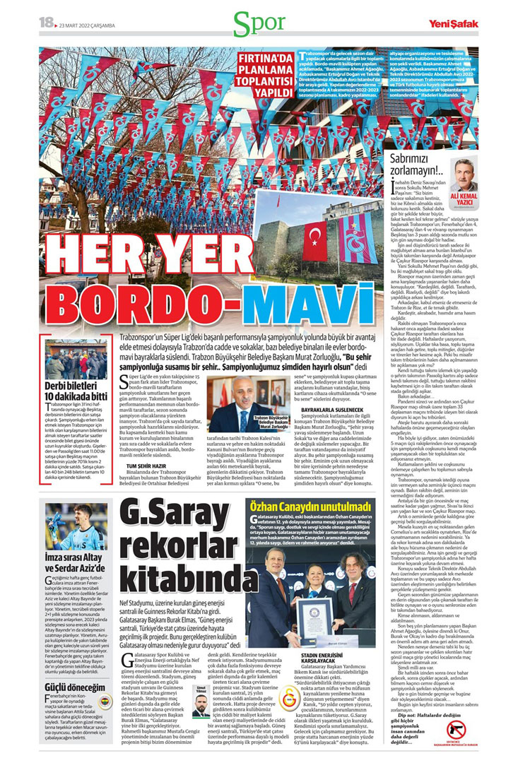 23 Mart 2022 Çarşamba  spor manşetleri | Milliler dev maça hazırlanıyor! 21