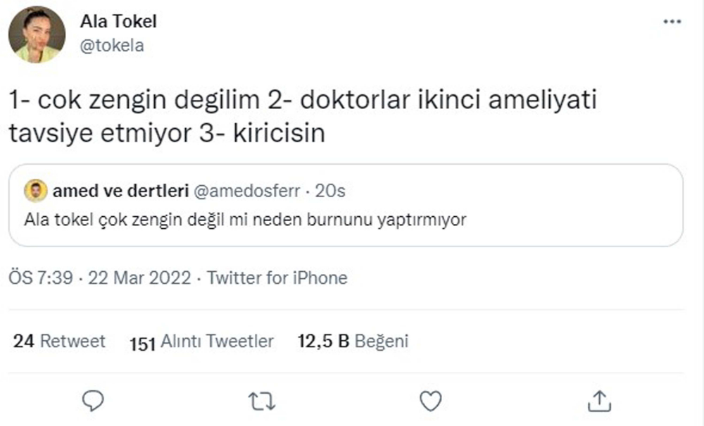 Ala Tokel'in burnuna, burunlarını soktular! Sosyal medya kullanıcılarının estetik baskısı "Bu kadar kalpsiz olunmaz" dedirtti! 10