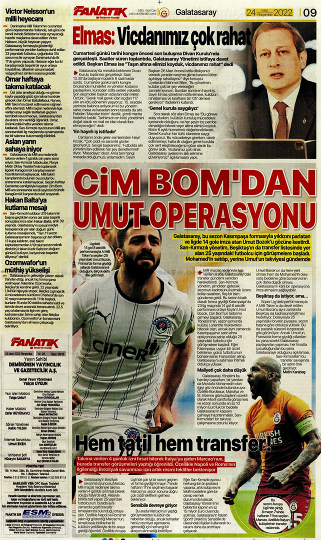 24 Mart 2022 Perşembe günün spor manşetleri | A Milli Takım, zorlu Portekiz deplasmanında! 12