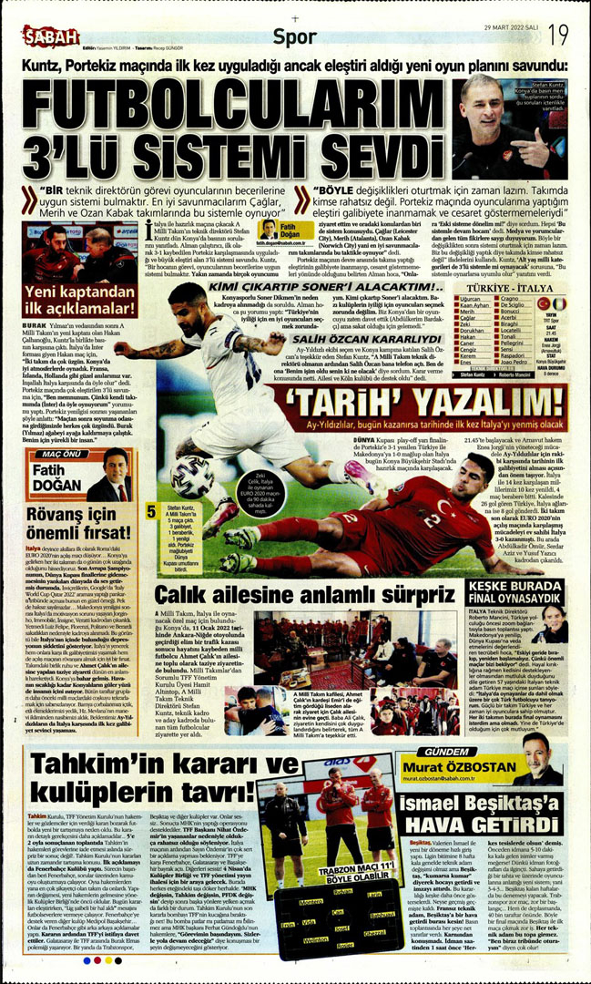 29 Mart 2022 Salı günün spor manşetleri | Galatasaray'da seçim tarihi belli oldu! 2