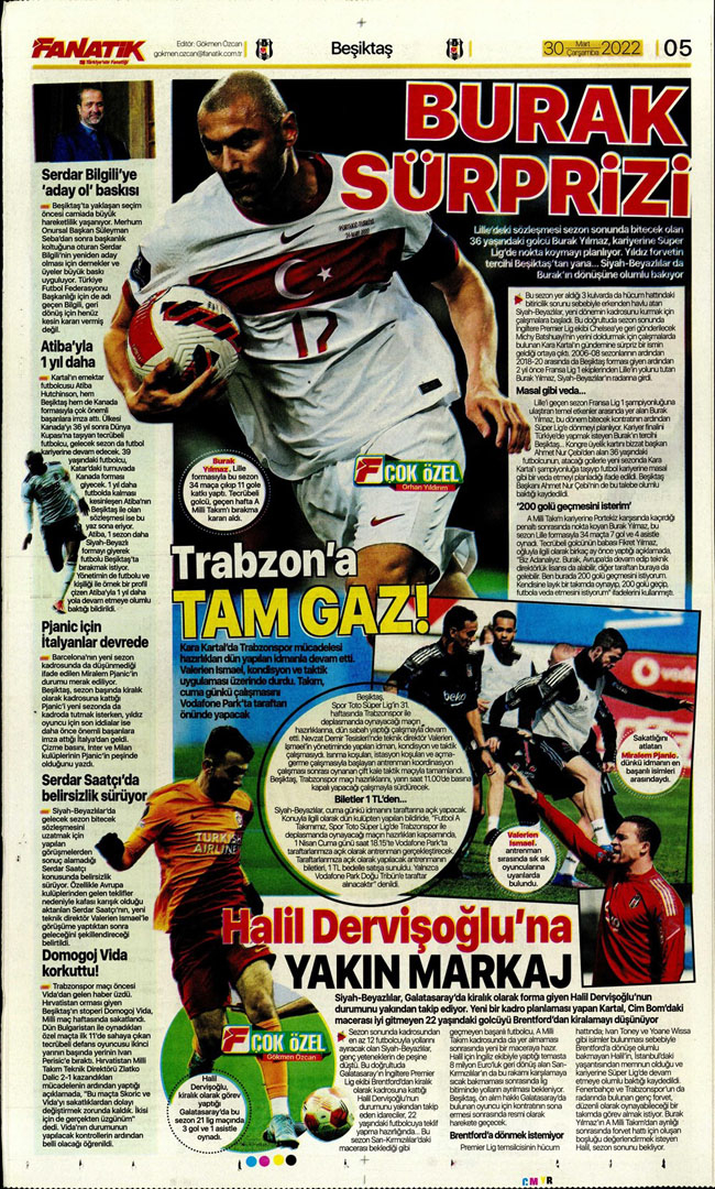 30 Mart 2022 Çarşamba günün spor manşetleri | Milliler çizmeyi aşamadı! 23