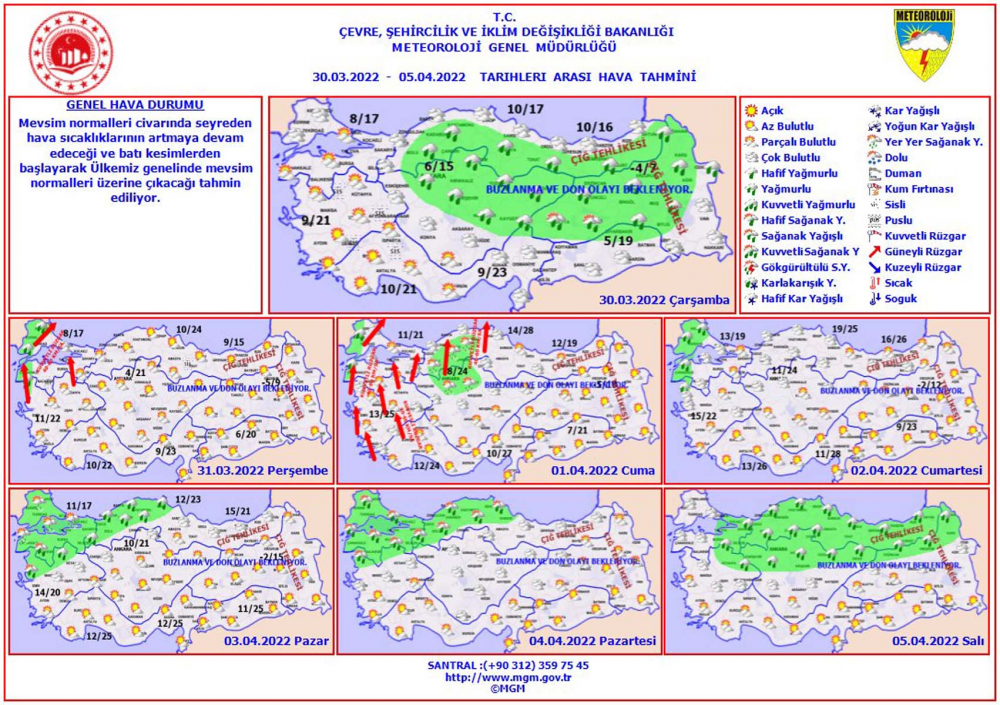 Meteoroloji haftalık tahmini yayımladı! Sıcaklıklar mevsim normallerinin üzerine çıkıyor ama o illeri yağış vuracak 4