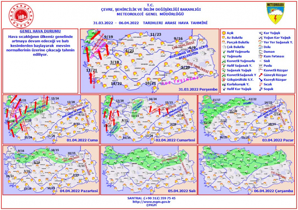 Meteoroloji haftalık tahmini yayımladı! Sıcaklıklar mevsim normallerinin üzerine çıkıyor ama o illeri yağış vuracak 5