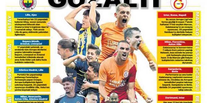 7 Nisan 2022 Perşembe gazetelerin spor manşetleri | Yıldızlar için gelecekler: Scoutların gözü Fenerbahçe - Galatasaray derbisinde