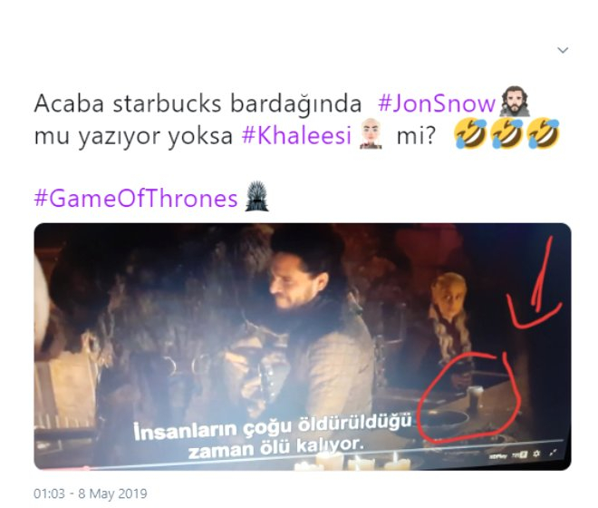 Game Of Thrones'un son bölümünde unutulan kahve bardağı sosyal medyayı salladı 9