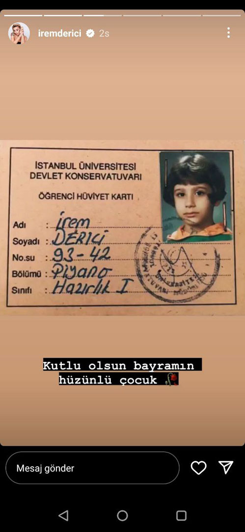 İrem Derici çocukluk fotoğrafını paylaştı, takipçilerini gülme krizine soktu! “Kutlu olsun bayramın hüzünlü çocuk” 7