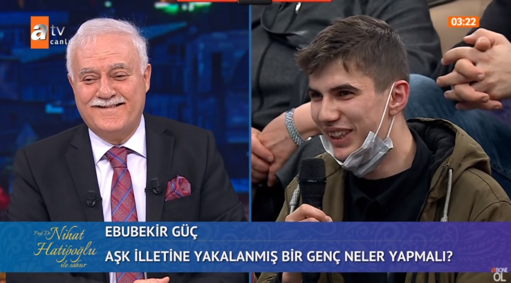 Nihat Hatipoğlu'nun, canlı yayında "Aşk illetine yakalanmış genç ne yapmalı?" sorusuna verdiği teselli gündem oldu! 8