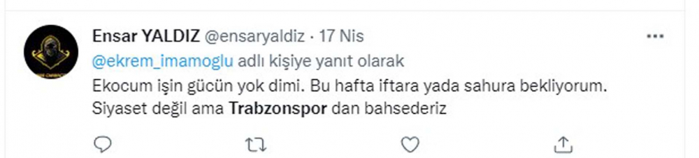 Ekrem İmamoğlu'nun Trabzonspor beğenisi Fenerbahçe taraftarını kızdırdı! " Cumhurbaşkanı adaylığı hayaldi zaten, spor yorumculuğunda başarılar" 7