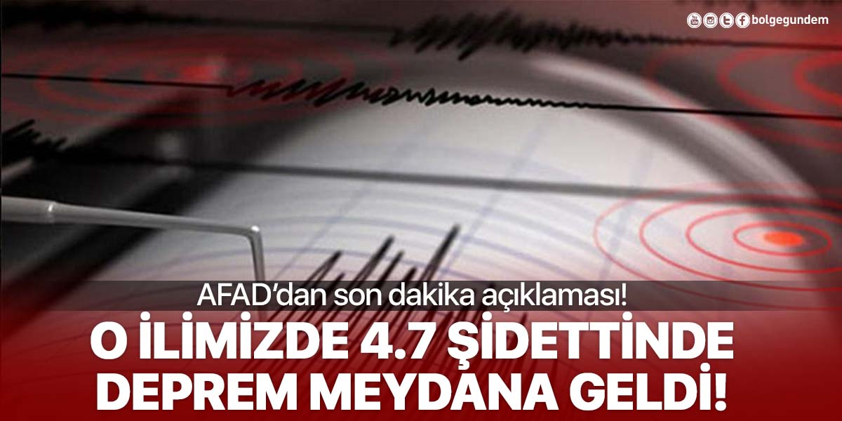 SON DAKİKA:  AFAD açıkladı Van Tuşba'da 4.7 büyüklüğünde deprem meydana geldi