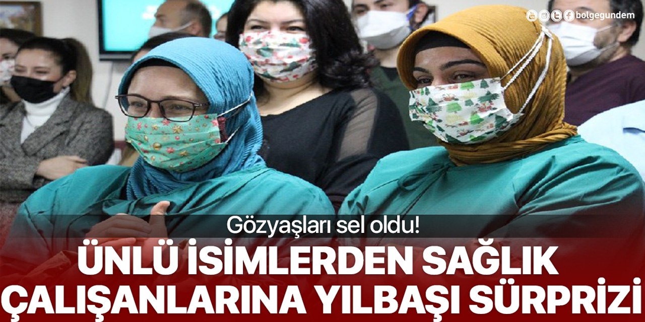 Ünlü isimlerden sağlık çalışanlarına yeni yılda görüntülü mesaj sürprizi