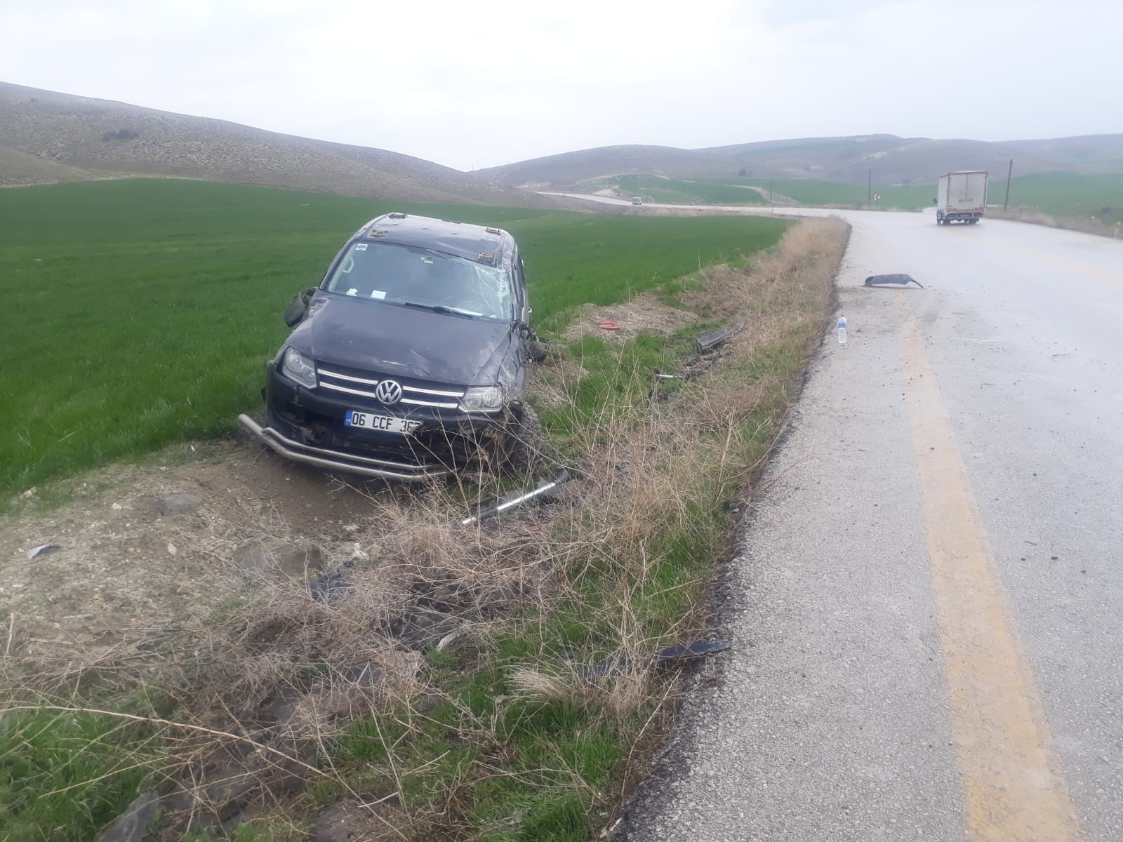 Yağışlar kaza getirdi! Kayganlaşan yol kazaya neden oldu: 1 yaralı