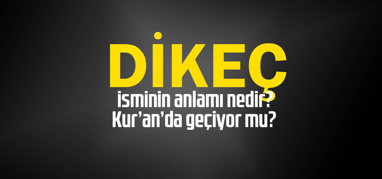 Dikeç isminin anlamı nedir, Dikeç ne demektir? Kuranda geçiyor mu?