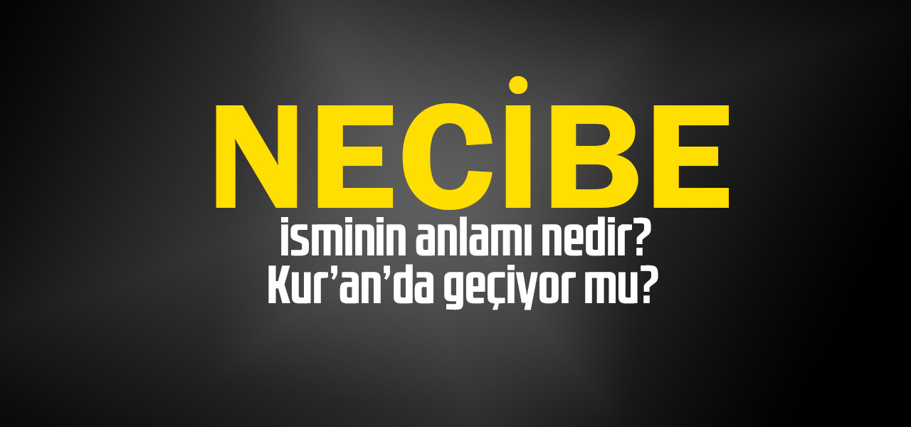 Necibe isminin anlamı nedir, Necibe ne demektir? Kuranda geçiyor mu?