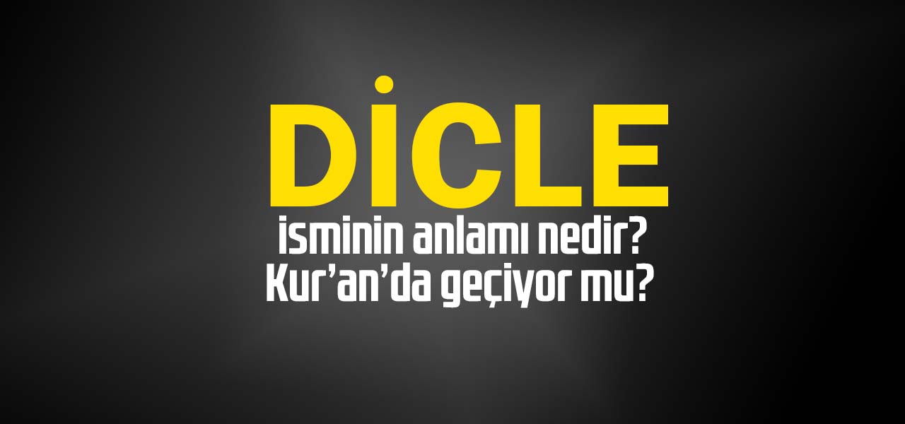 Dicle isminin anlamı nedir, Dicle ne demektir? Kuranda geçiyor mu?