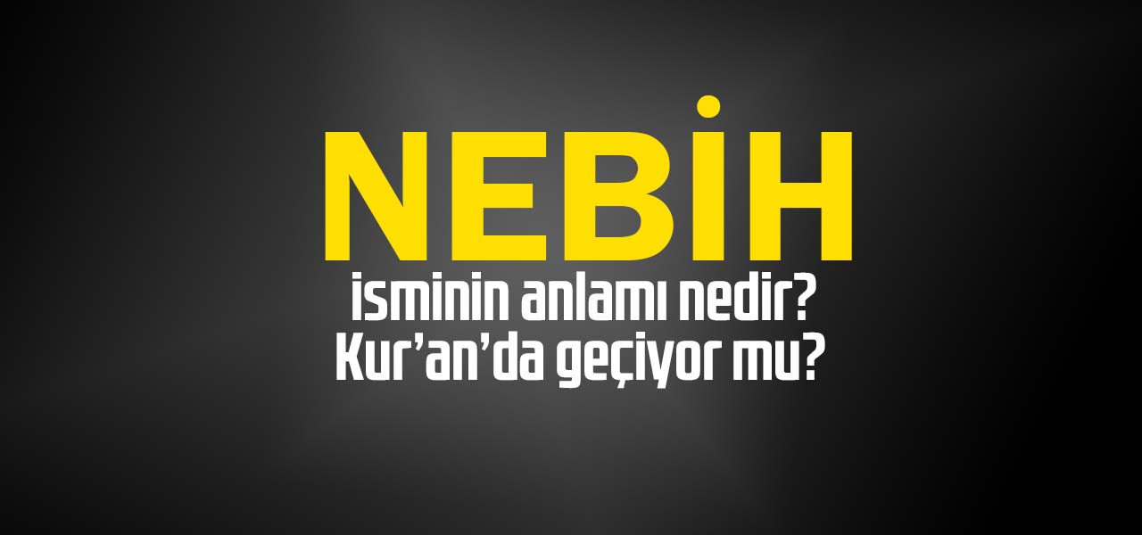 Nebih isminin anlamı nedir, Nebih ne demektir? Kuranda geçiyor mu?